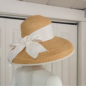 Peter Beaton - Wauwinet large brim leghorn bound Hat